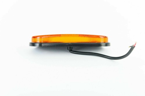 4x Luce Ingombro 4 Led Arancio Ovale Staffa Per Camion Trattore Rimorchio 12/24V - Photo 6/7