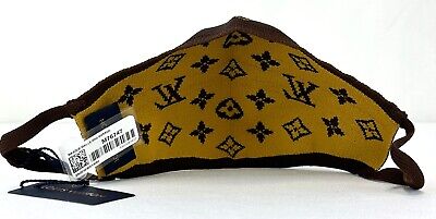 Louis Vuitton マスク NEW LOUIS VUITTON Monogram Brown Knit Face Mask S00 M76747