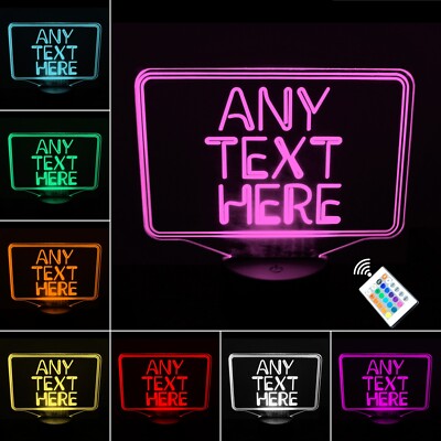 Personalisierte LED Neon jede Textleiste Schild Nachtlicht. Mancave Schlafzimmer Geschenkidee