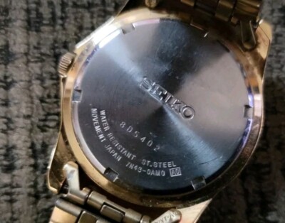 SEIKO セイコー WIRED ワイアード 7N43-0BG0 Seiko Mens 7N43-9080 Quartz Watch Silver Bracelet Band Black