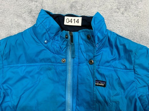 PATAGONIA BOYS JACKET MEDIUM (10) BLUE DOWN INSULATED FULL ZIP PUFFER WINTER COA - Picture 8 of 13