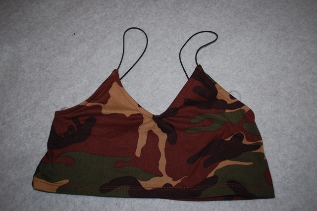 brown bralette crop top