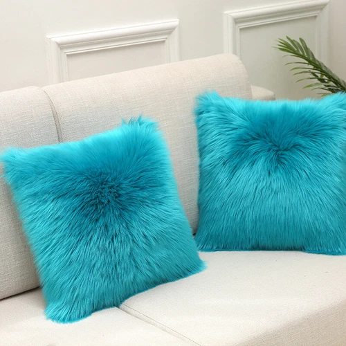 Luxury Faux Wool Plush Soft Fluffy Cushion Cover Pillow Cases Sofa Home Decor AA - Picture 23 of 39