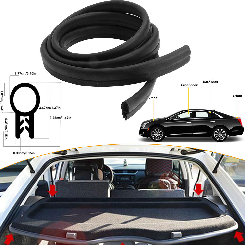 10FT Car Rubber Seal Trim Molding Strip for Door Edge Lock Protection All Weather
