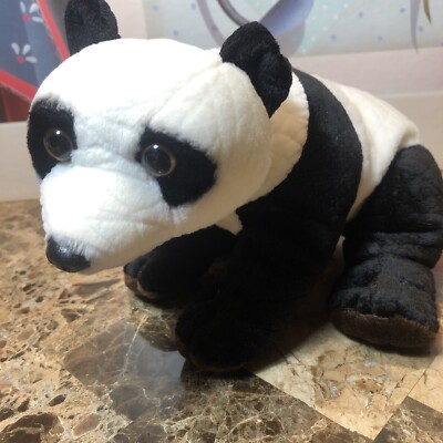 Piel 1 imports Panda Bear Black White 9  Plush Very  Soft