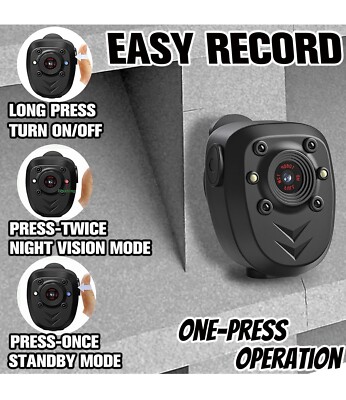 Mini Body Camera Video Recorder Built-in 64GB