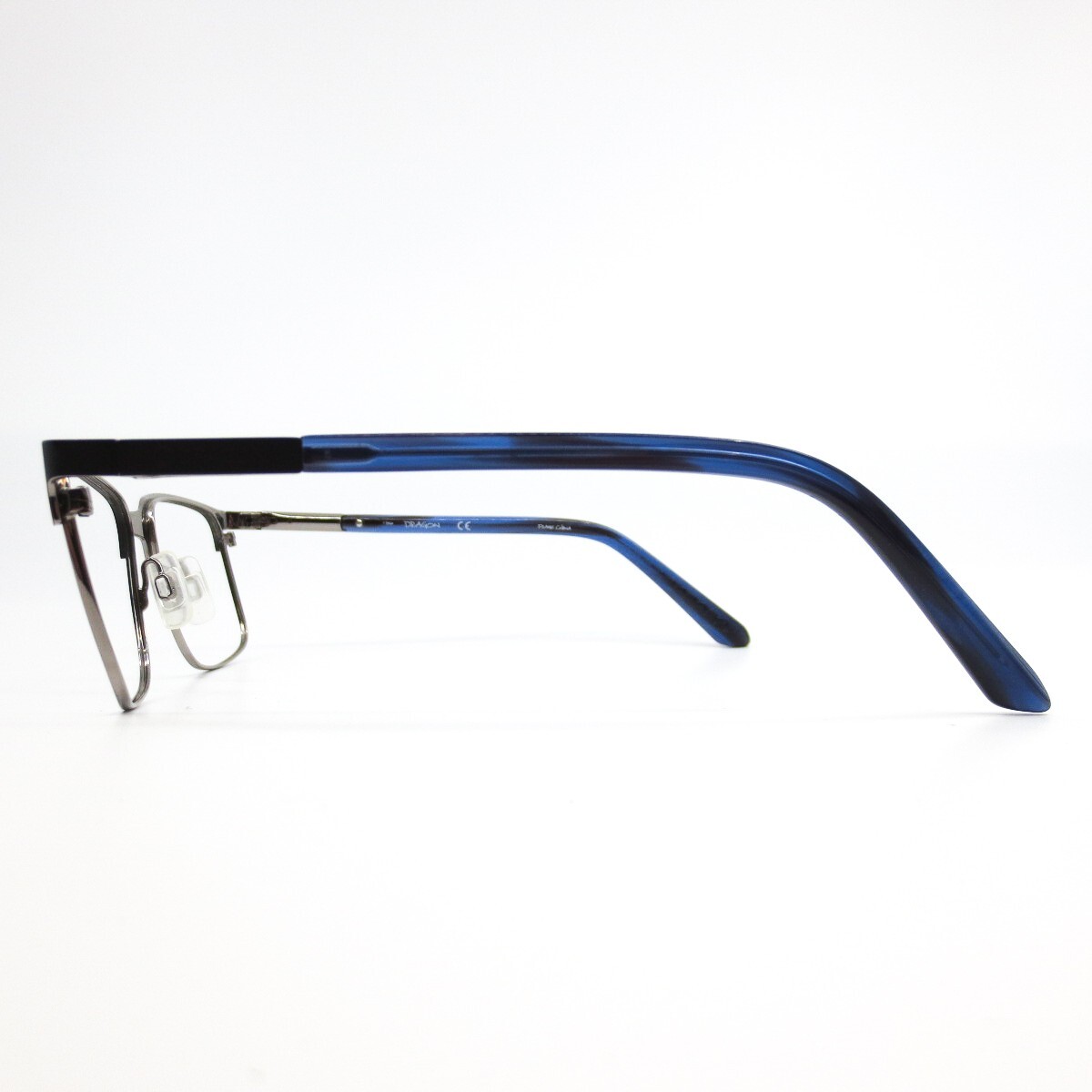Dragon Eyeglasses Frames DR2015 002 Black Blue Silver Square  display picture 1