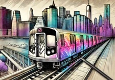 Original MTA New York City Subway Train Railroad Map + Free NYC Subway Art Print