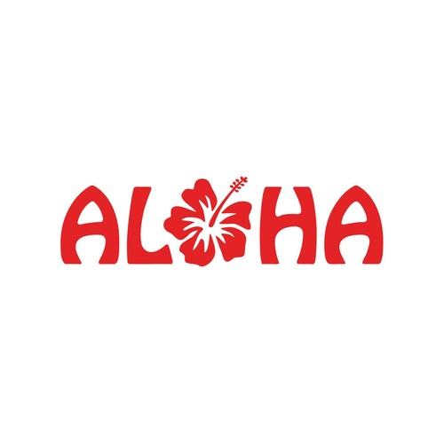 Aloha flower Vinyl Decal Car Window Hawaii Aloha HI Laptop Sticker - Picture 7 of 14