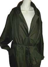 Vtg Weather Wise By Micki Olive Rain /trench Coat 18w Zip Lining Water Resistant