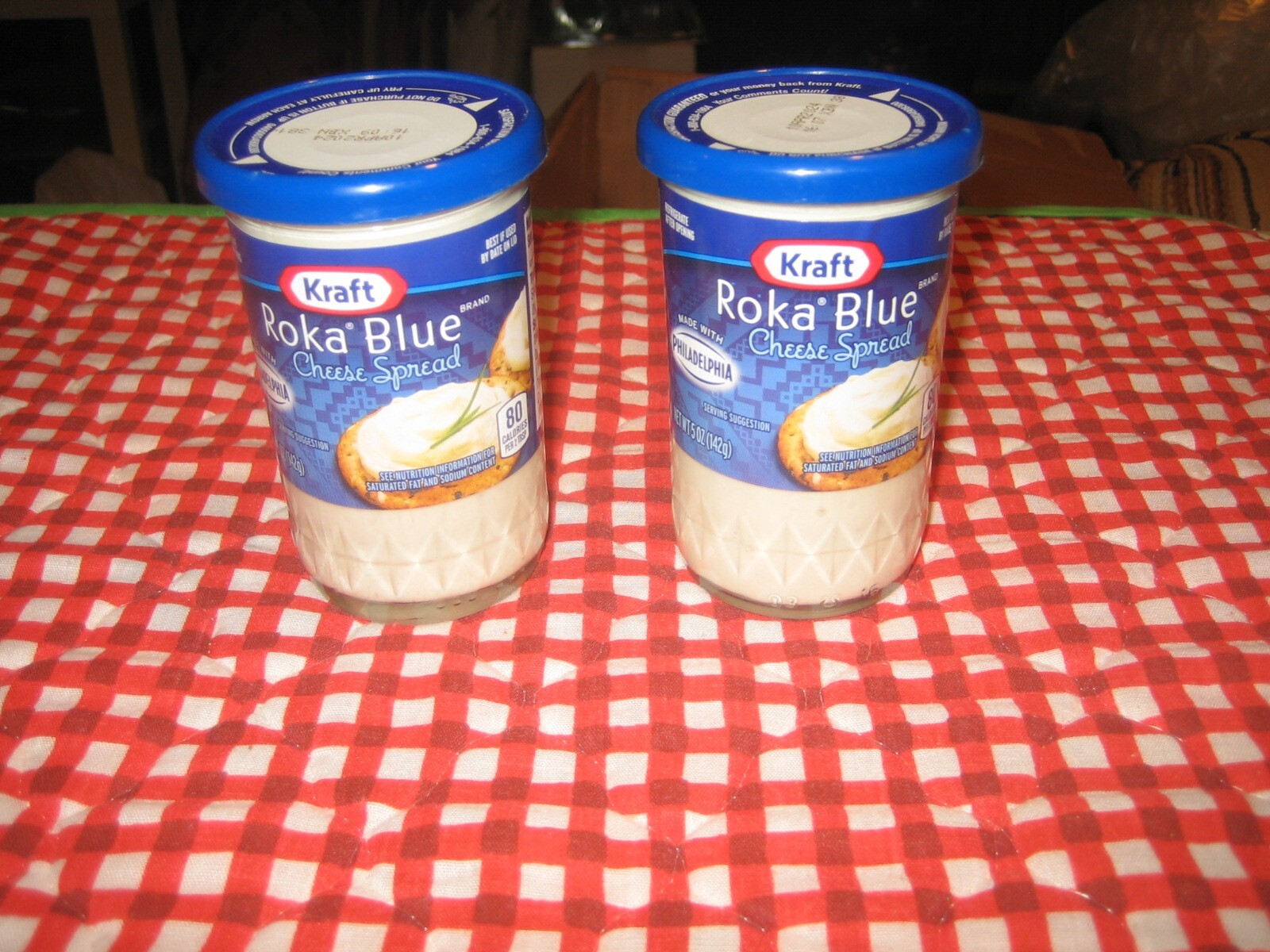 TWO KRAFT 5 OZ JAR ROKA BLUE CHEESE SPREAD BB DATE APRIL 2024 FREE
