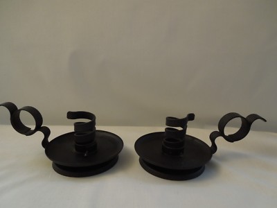 Wrought Iron Candleholders-Set of 2.