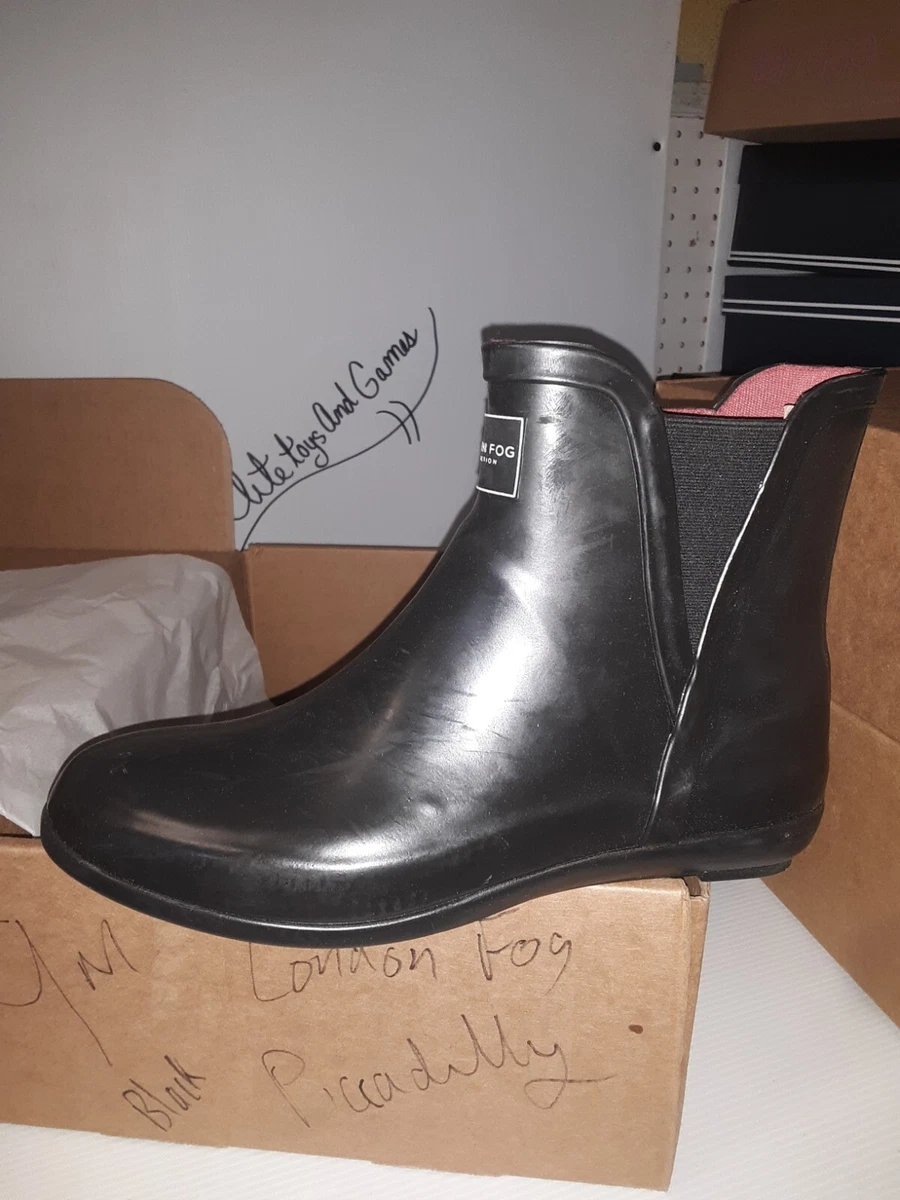 London fog piccadilly rain hotsell boots black