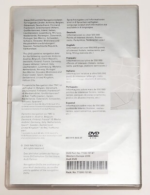 Audi A3 A4 A6 TT Navigation DVD MAP MMI W EUROPE Ver 2006