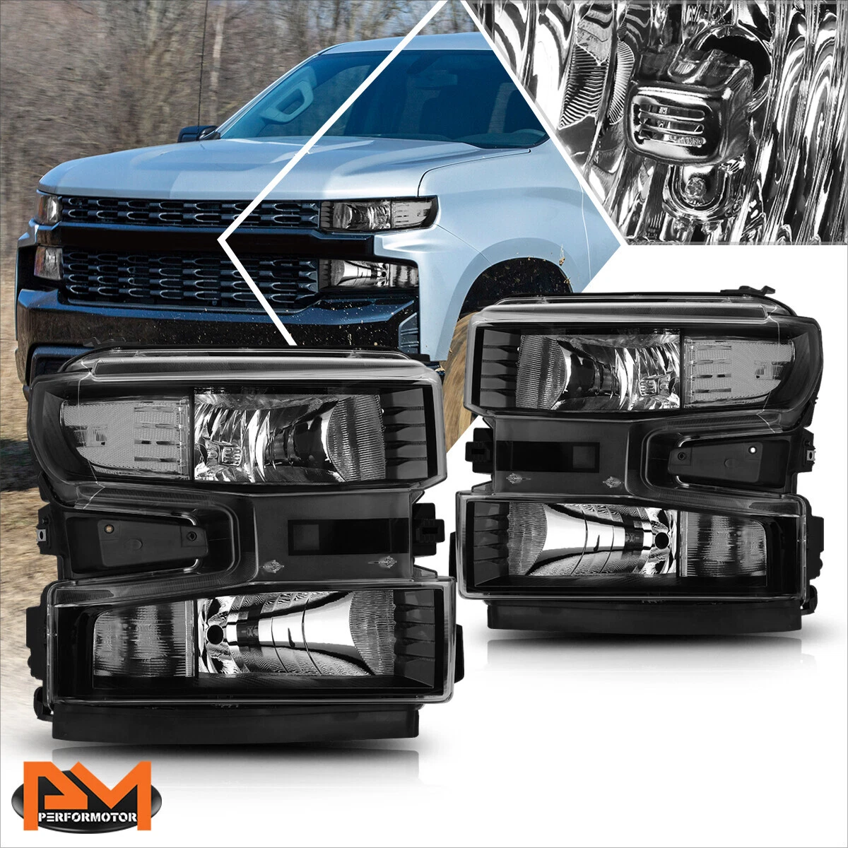 Custom sale silverado headlights