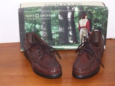 Soft Spots Geena Black or Cinnamon Leather Loafers Shoes