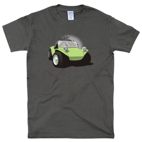 Klassisches Baja Beach Buggy T-Shirt Dünenrennfahrer Vintage Auto Top - Bild 6 von 6