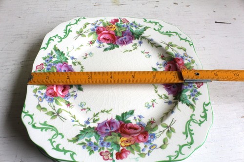 Set 4 Minton Kenilworth 8.75 in Dessert Plates Floral 1910 with Underside Chips - Picture 3 of 8