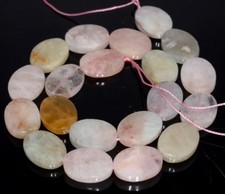 20X15MM MORGANITE GEMSTONE FACETED OVAL LOOSE BEADS 8"