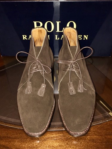 Ralph Lauren Ankle Leather Boots Size 9D Shoes “Prestwick" Made In USA Brown New - Picture 2 of 11
