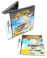 Nintendo DS Hasbro Games Battleship Sorry Trouble Connect 4 EMPTY Case w/ Manual