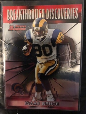 2000 Bowman Breakthrough Discoveries Isaac Bruce, PACK FRESH +1