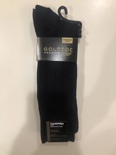 New Mens gold toe Premier Cambridge Long Dress socks - Nylon 3 PACK Fancy
