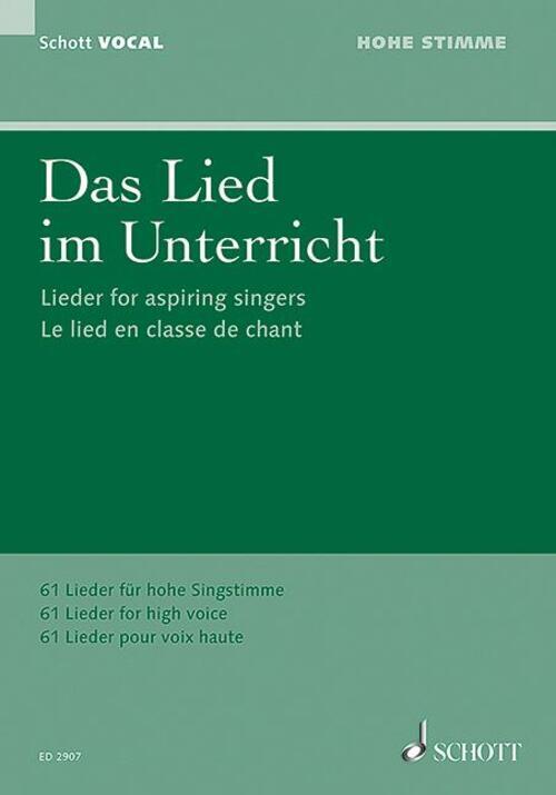 Thumbnail - Das Lied Unterricht | 61 Lieder. Gesang (hohe Stimme) Und Klavier.