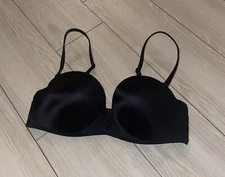 Victorias Secret Super Padded Strapless Bra Multiway Underwire Womens 34A Black