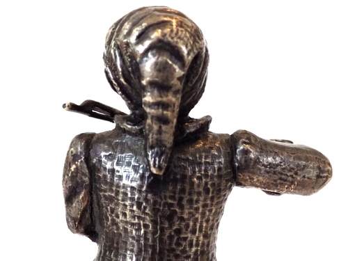 Figura Estatua Vintage Retro NORGE KRAGE NORUEGA Violinista Violinista Peltre! - Imagen 8 de 15