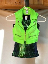 Lime Green Youth Denim Vest Tank Weissman Urban Groove Dance Costume