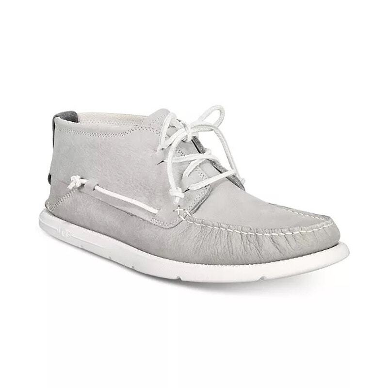 UGG Men's Beach Moc Chukka Boots Gray Nubuck Leather Size 12
