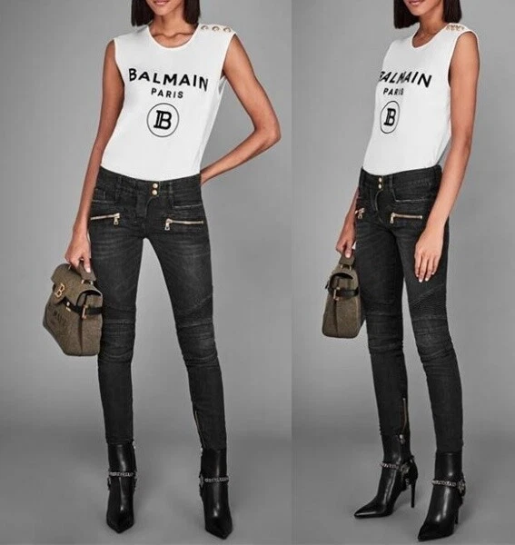 BALMAIN - Button-embossed Logo Cotton Tank Top