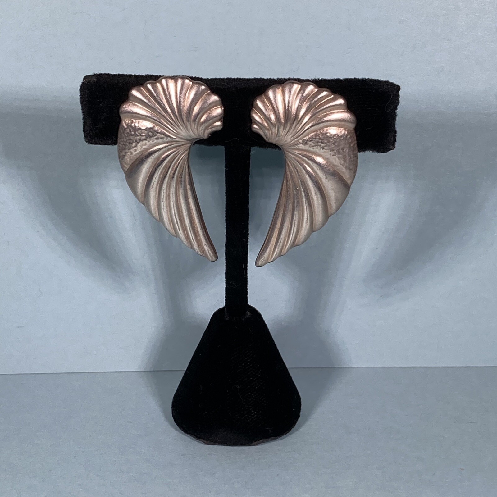 Sterling Silver Italy Wing Shaped Post Pierced Earrings