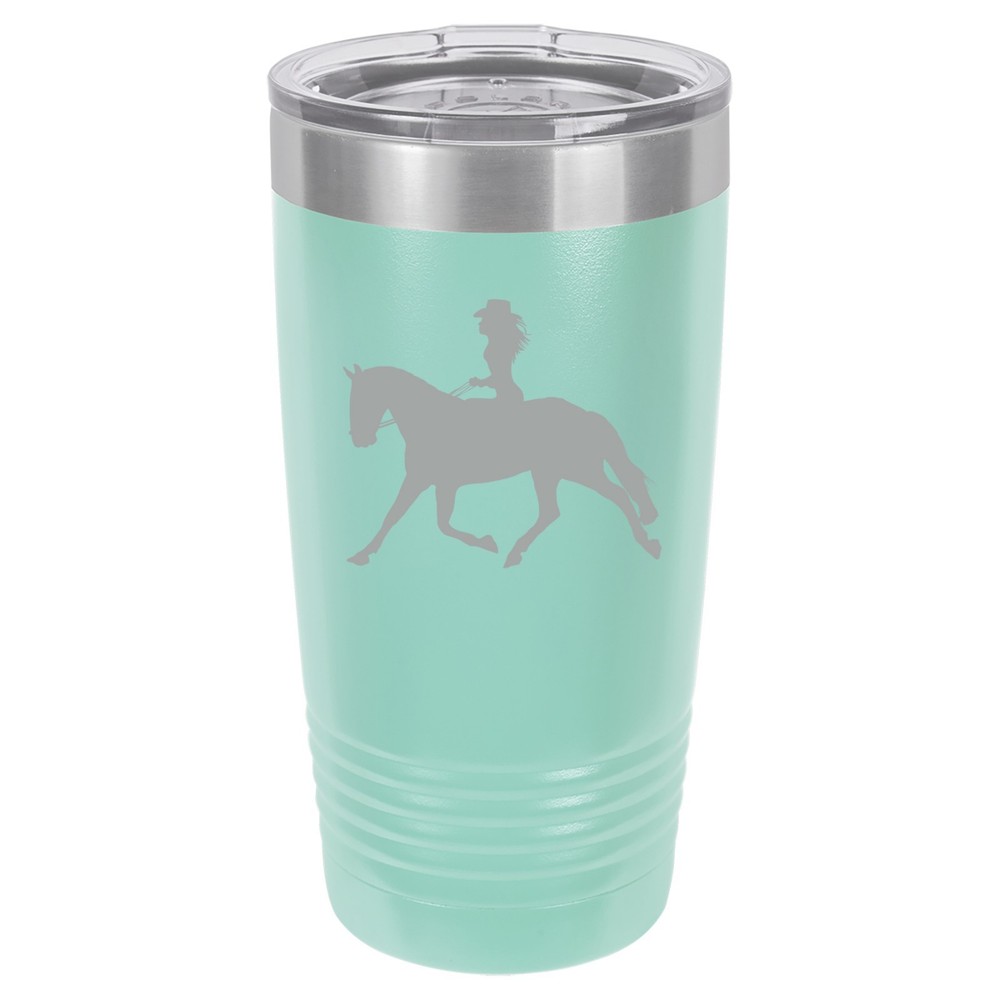20oz & 30oz Vacuum Insulated Cowgirl Riding Horse Stainless Travel Tumbler Mug