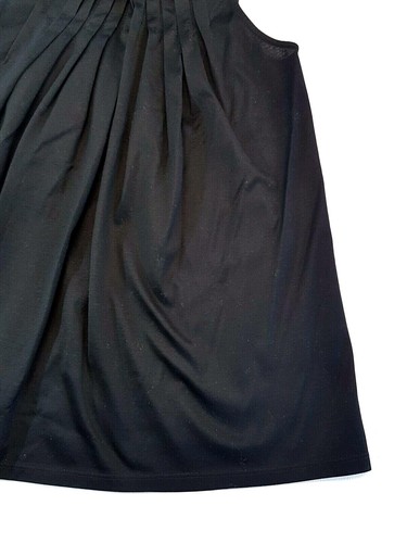 Elijah Pleated Rose Sleeveless Top Black Size S Womens - Picture 8 of 12