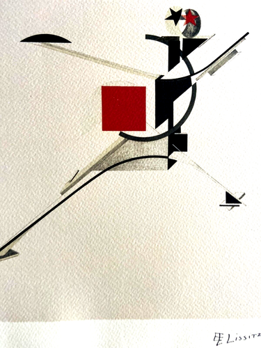 El Lissitzky Lithograph 1976- (Piet Mondrian Hans jean arp Paul Klee ) - Picture 3 of 6