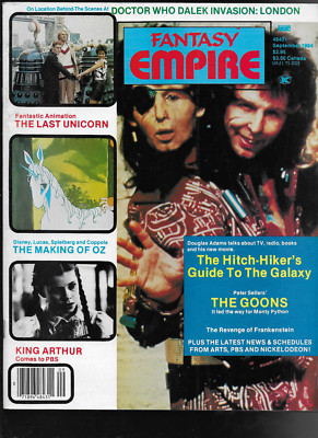Fantasy Empire Sept 1984 Last Unicorn Hitchhiker's Guide Return to Oz Dr Who