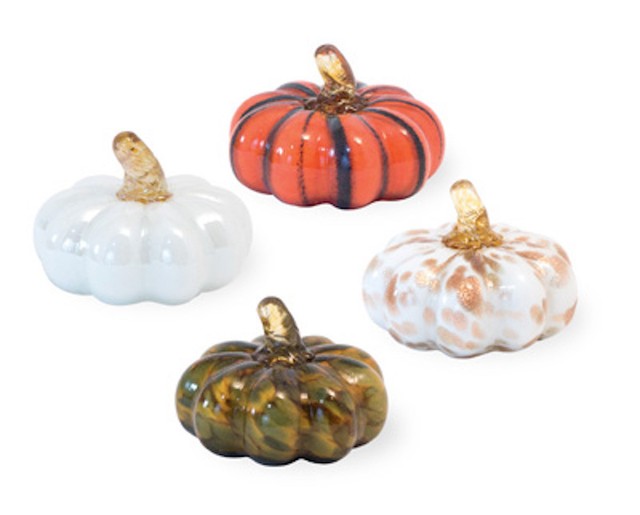 Boston International - Glass Pumpkins Set of 4 - Mini Mix | eBay