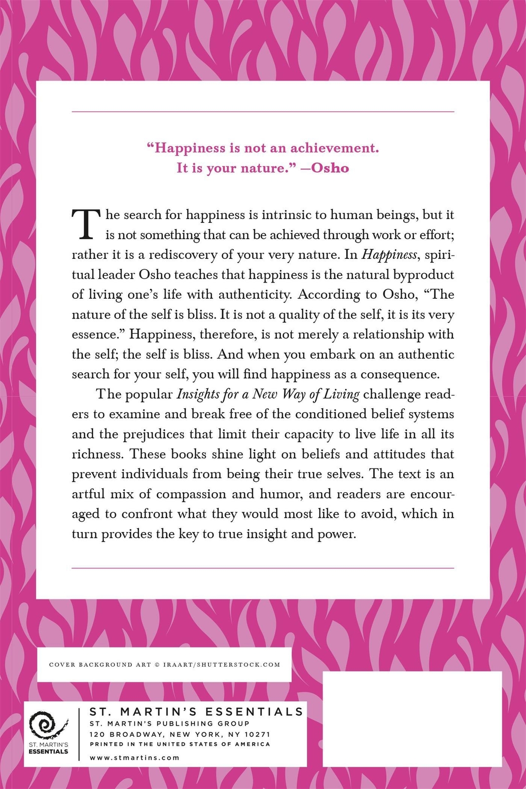 Thumbnail - Happiness The Only True Prosperity Osho Taschenbuch St. Martin's