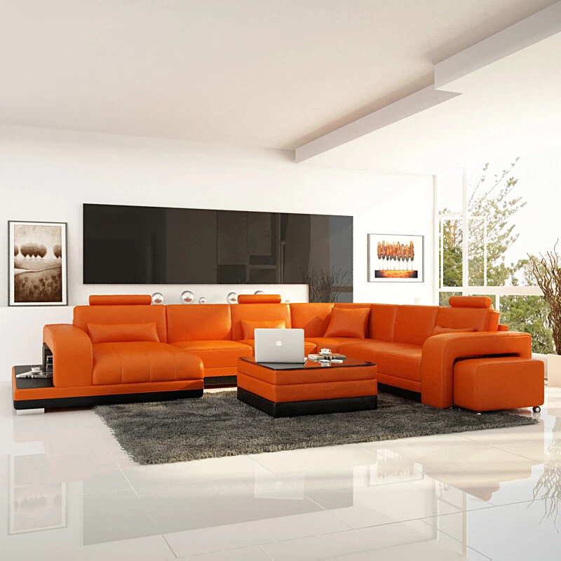 Orange 2024 color sofa