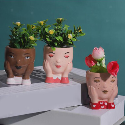 Gesicht Blumentopf Blumentopf Kopf Gesicht Blumentopf Figuren Mini