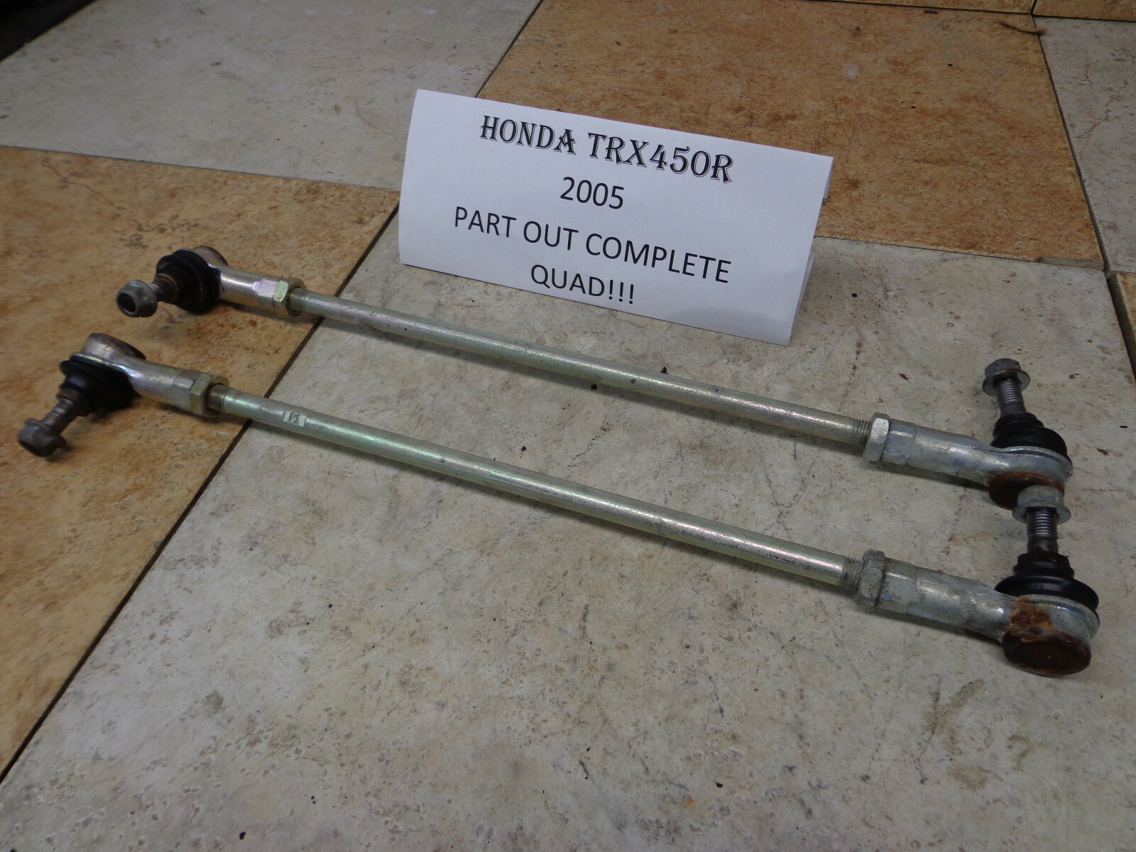 Honda TRX450R 450R OEM TIE RODS + ENDS SET 53158HP1003 Sport Quad ATV