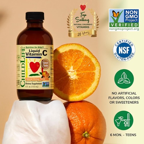 CHILDLIFE ESSENTIALS Liquid Vitamin C - Vitamin C Liquid for Kids, Toddlers, & B - Picture 2 of 8