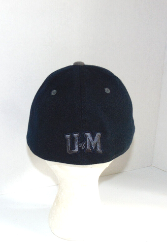 Berretto da baseball U of M University of Michigan blu navy e grigio top del mondo 1 taglia - Foto 3 di 5
