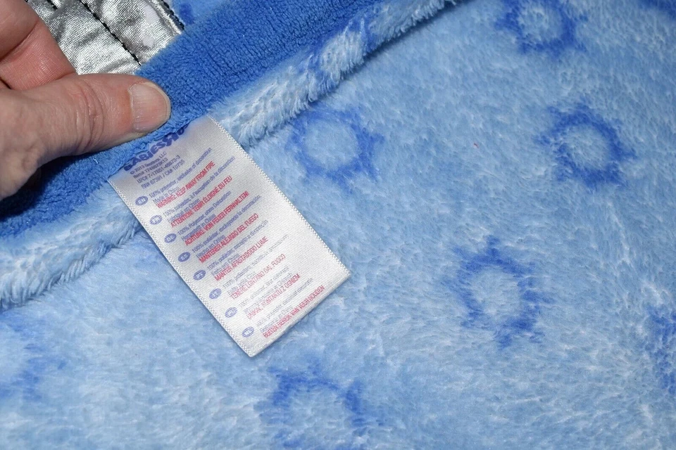 F8 !WOW! Vintage Babies R US Blue Plush ROBOT Baby Crib Blanket Comforter - Image 4 of 4