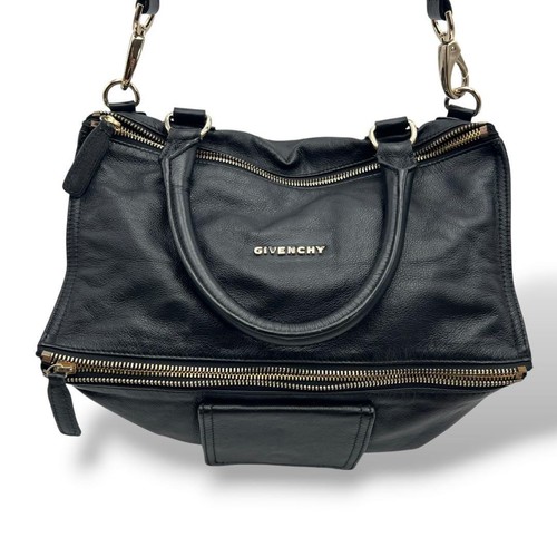 Givenchy Pandora 2Way Handbag Crossbody Black Leather Used Authentic