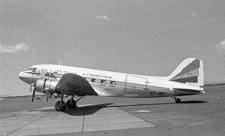 ORIGINAL 35mm Aircraft Negative ET ABY DC 3 Ethiopian Airlines C1973 #5062