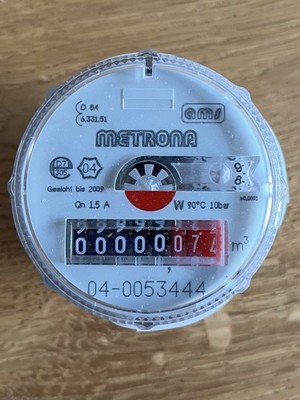 Metrona Austausch Messkapselsystem 3/4, AMES-3-W warm 1,5m3/h, Eichung 2004