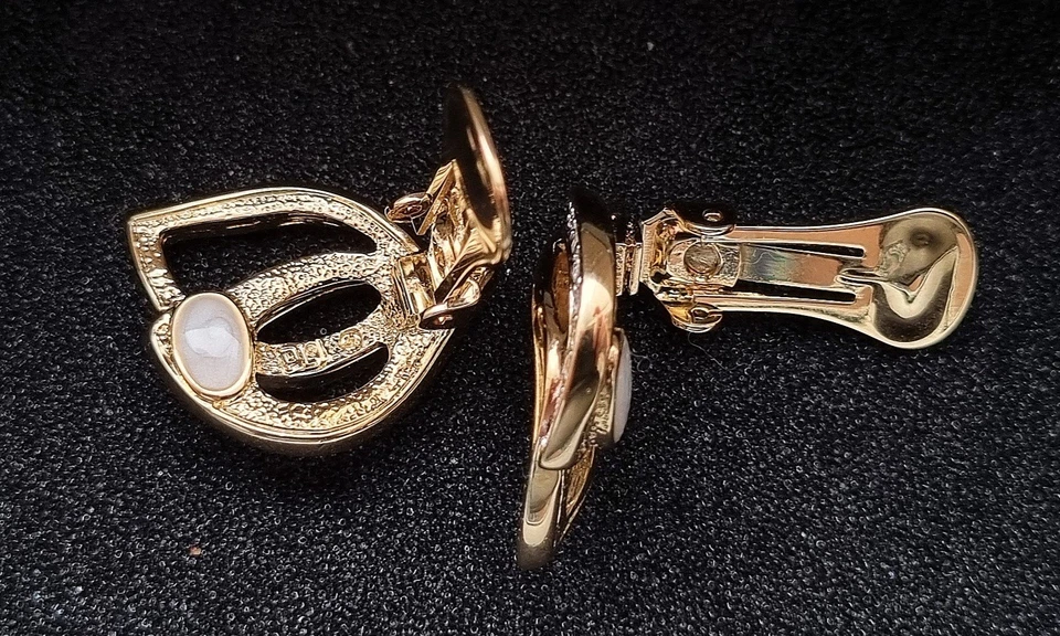 Pierre Lang⎮Ohrringe⎮Clips⎮Mit Strasssteinen⎮Vergoldet⎮Top Zustand! - Bild 3 von 3